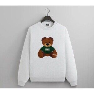 KITH Teddy Nelson Crewneck Kithmas 2024 Heather Grey Size L NWT